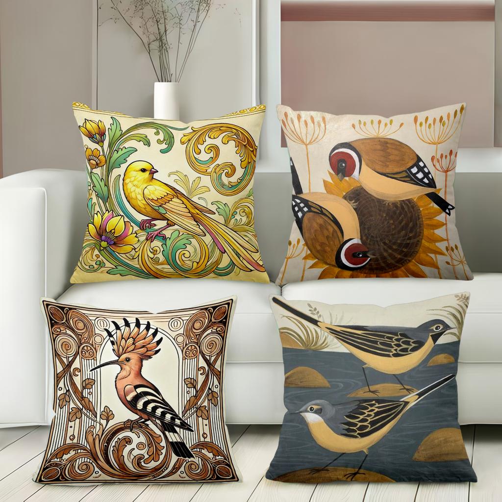Bird Themed Decorative Pillows For Home Decor Polyester pillowcase, sofa decorative cushion cov Headboard Pillow