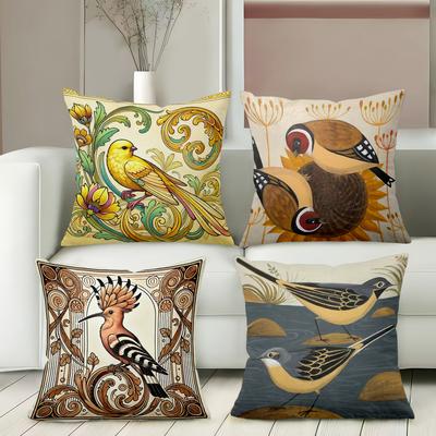 Bird Themed Decorative Pillows For Home Decor Polyester Pillowcase, Sofa Decorative Cushion Cov Headboard Pillow