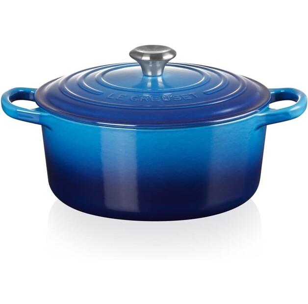 Cast Iron Roaster Le Creuset Signature Round 22 Cm Azure 3.3 L (21177222202430)
