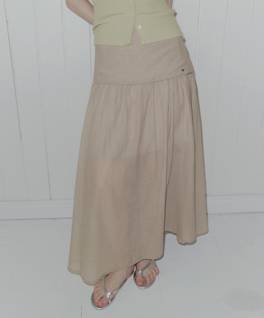 Teuwi Mels Layered Flare Long Skirt