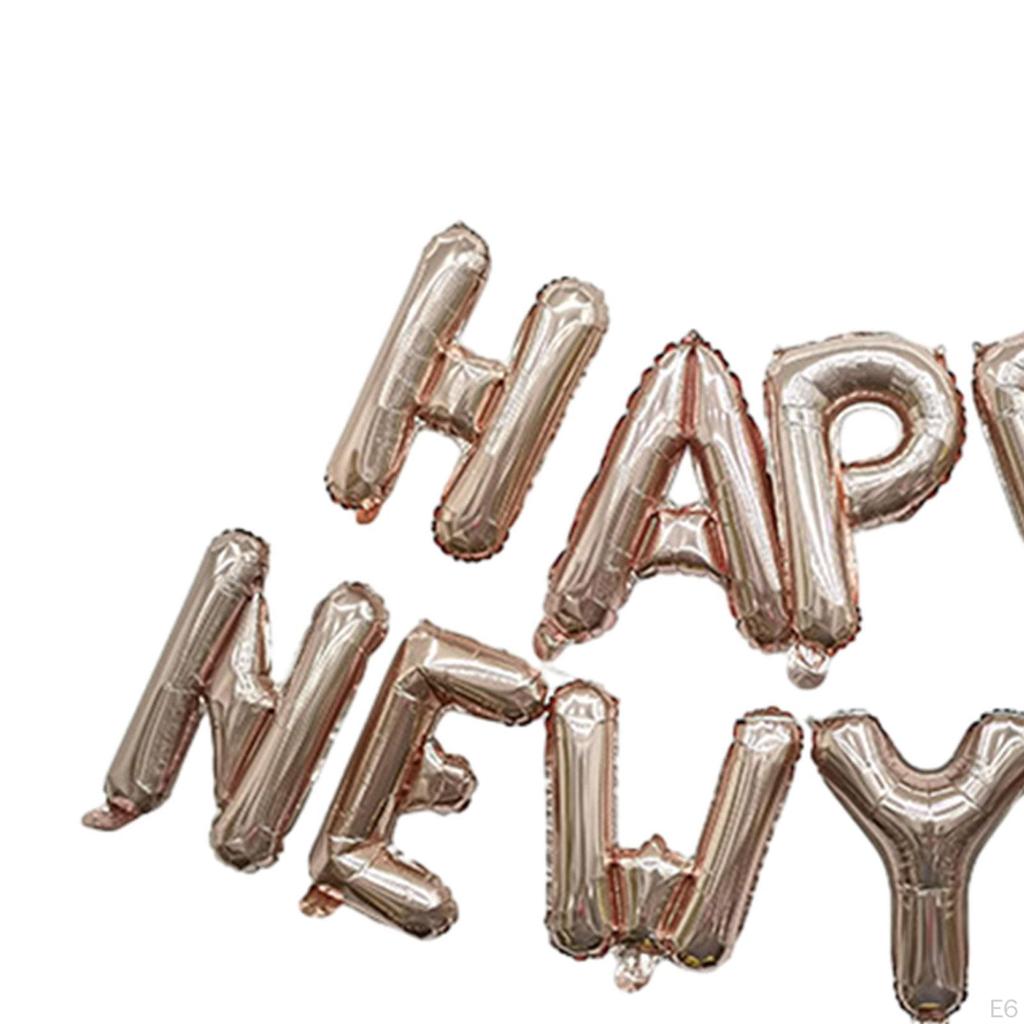 Happy Year Balloon Aluminum Film Cartoon Hanging Banner for Front Door