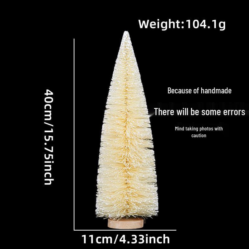 Schnee-beflockter Mini-Sisal-Weihnachtsbaum: Künstliche Weiße Zeder in verschiedenen Größen zur Dekoration von Mikrolandschaften