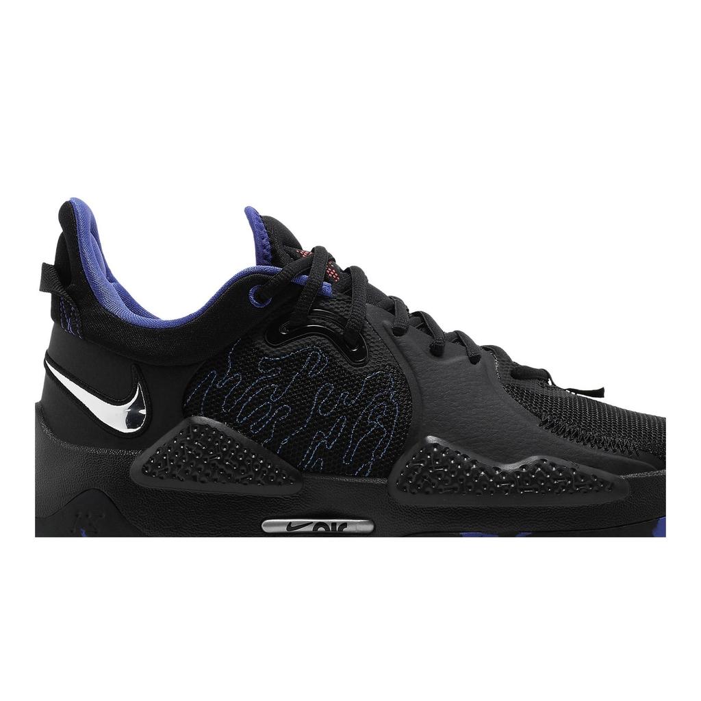 Nike PG 5 'Clippers Away' (Unisex) Black / Lapis / Bright Crimson / Metallic Silver Basketball Shoes CW3143 004