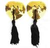 Tassel Heart Sequin Nipple Covers – Sexy Lingerie Accessories with Blood Drop Design
