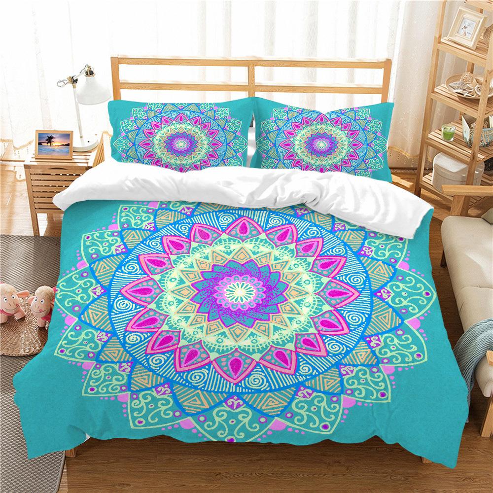 Bohemian Style Bedding Two Three Piece Set Polyester 3D Digital Printing