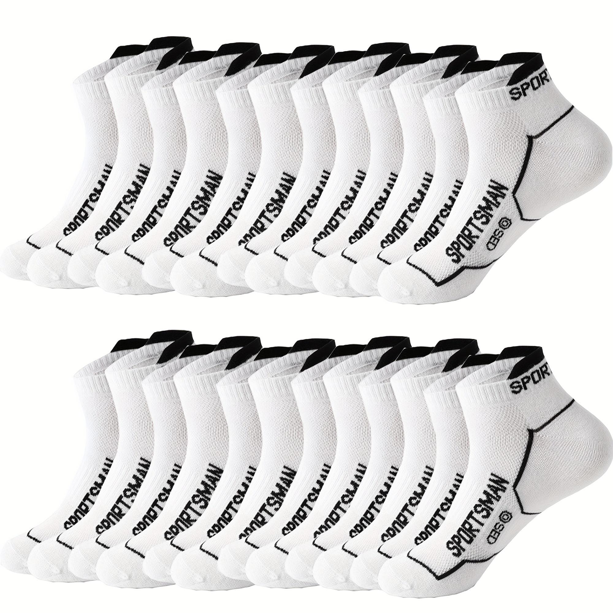 

12 пар мужских носков до щиколотки — спортивные сетчатые носки для бега с влагоотводящими свойствами, низкие повседневные носки для всесезонной носки One Size