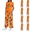 Women's Halloween Print Sweatshirt and Jogger Set, Crewneck Loose Fit with Side Slit Hem