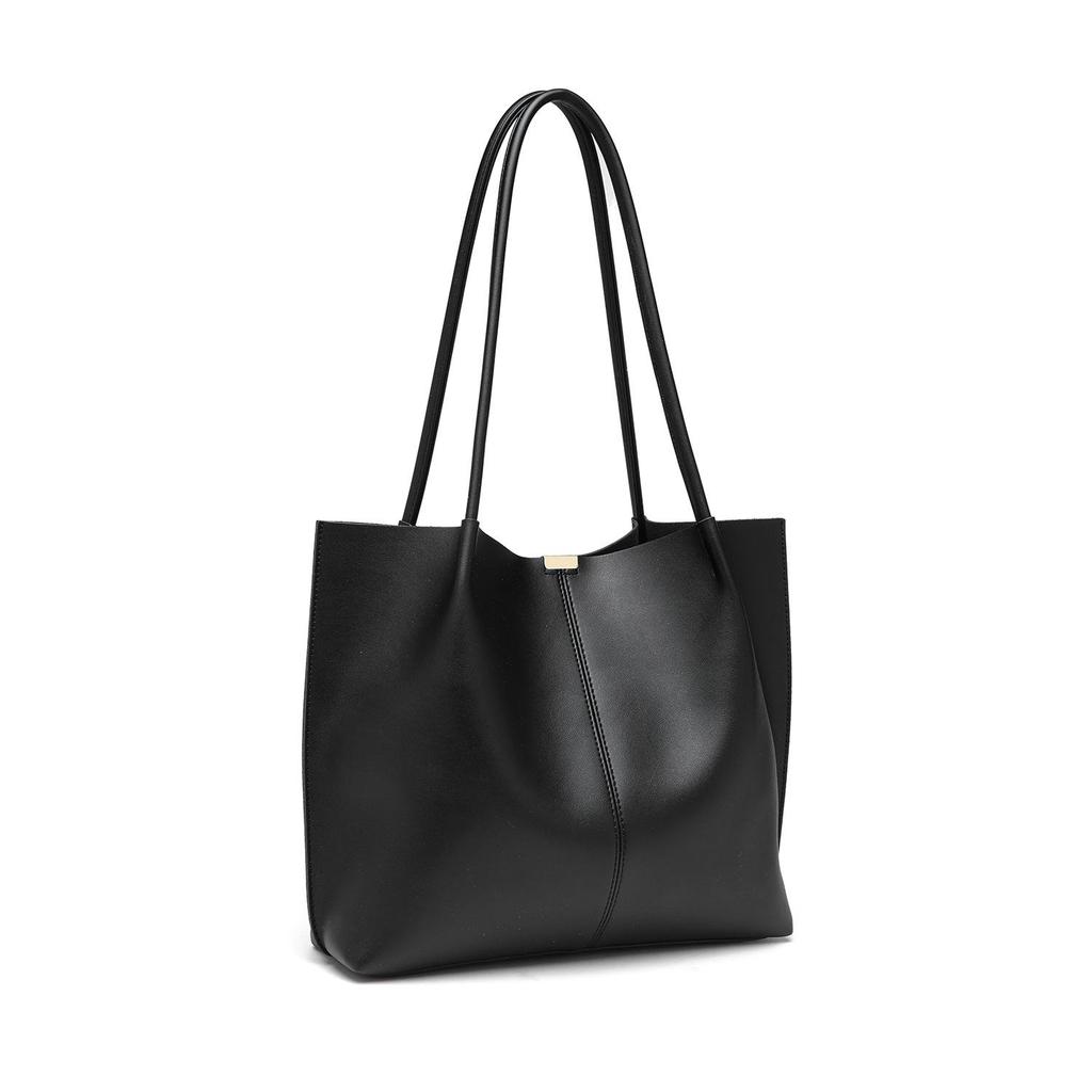 2025 Retro Korean Style Women's Large Capacity Commuter Tote Bag - Mother-Child Shoulder Bag