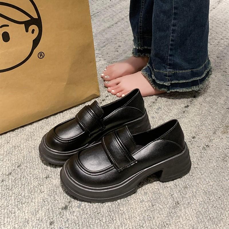 New Vintage British Style Women's Flats Versatile Jk Small Leather Shoes Summer Season Comfortable Slip-on Loafers