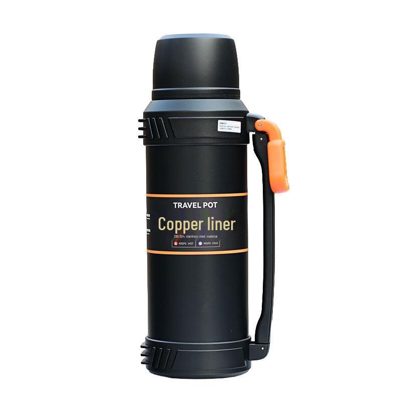 316 Stainless Steel Outdoor Thermos with Tea Separator and Infuser, 2500ml Large Capacity Kettle