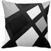 Black and White Geometric Pattern Pillow Covers Set of 4 ,,sofa and Chair Cushion Covers, Home Bedroom Room Decoration