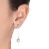 Earrings - Kenitna - 925 Sterling Silver - White Pearl - Rhodium Finish - Stud/Push Back