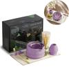 7-delige Matcha Klopper Set, Japanse Matcha Thee Set met Bamboe Klopper, Keramische Kom, Schepje & Zeefje, Complete Ceremonie Kit, Cadeau