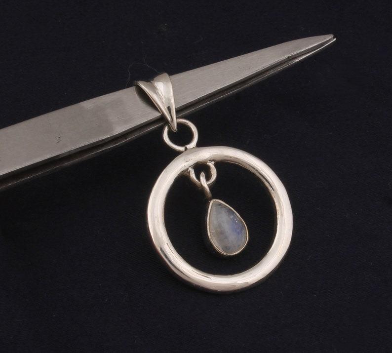

Solid 925 Sterling Silver Moonstone Gemstone Pendant Handmade Designer Birthstone Healing Pendant Boho Jewelry
