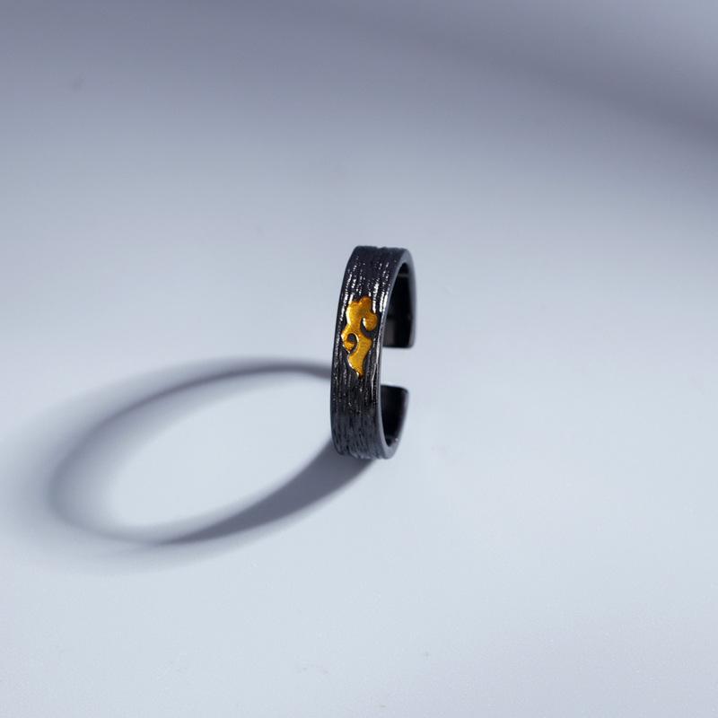 Retro Auspicious Cloud Xiangyun Ring For Men Good Fortune Adjustable Open Ring Unisex Designer Zircon Accessories Blessing Gift