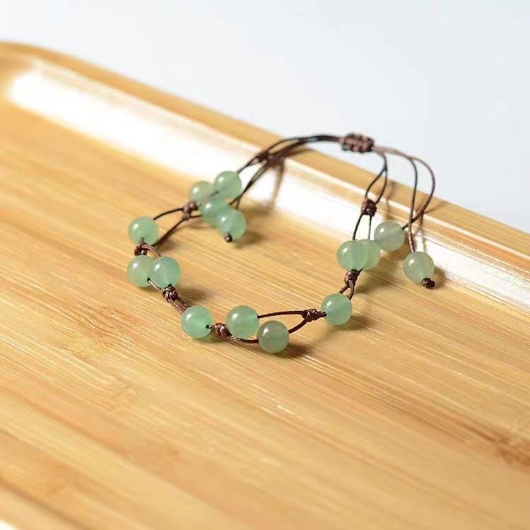 Bohemian Color Ethnic Style Hand-Woven Beaded Bracelet French Holiday Style Adjustable Bracelet Summer