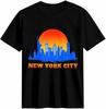 New York City Skyline Statue of Liberty Sunset T-shirt