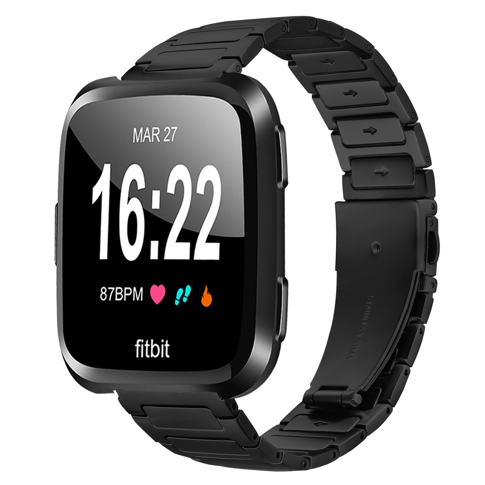 

Metal Watch Band for Fitbit Versa 2/Versa Lite/Versa Adjustable Watch Strap Black