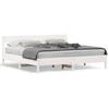 VidaXL Bed Frames and Headboards, Double Bed with Slatted Base, Adult Bed, Bedroom Furniture, White 200x200 3216201
