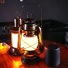 Vintage Hurricane Lantern Rechargeable and Battery Powered Metal Hanging Lantern with Dimmer Switch