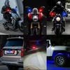 2Pcs Duol Color Led Spotlight Motorcycle Led Mirror Light  Warning Flashing Light Running Light For Utv Atv Red Blue 12V