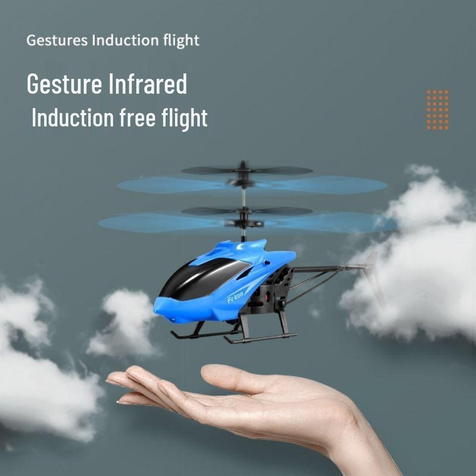 Drop-resistant Children's Remote Control Induction Helicopter Toy with Hovering Lights