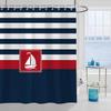 Nautical Shower Curtain Sailing Lighthouse Compasses Shower Curtain Bathroom Waterproof Polyester Fabric Decoration