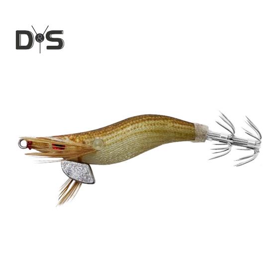 7CM/4.6G Luminous Shrimp Bait with Squid Jig Hook Sinker Realistic Bionic Artificial Lure Saltwater Freshwater Bass Walleye Trout Fishing Accessories