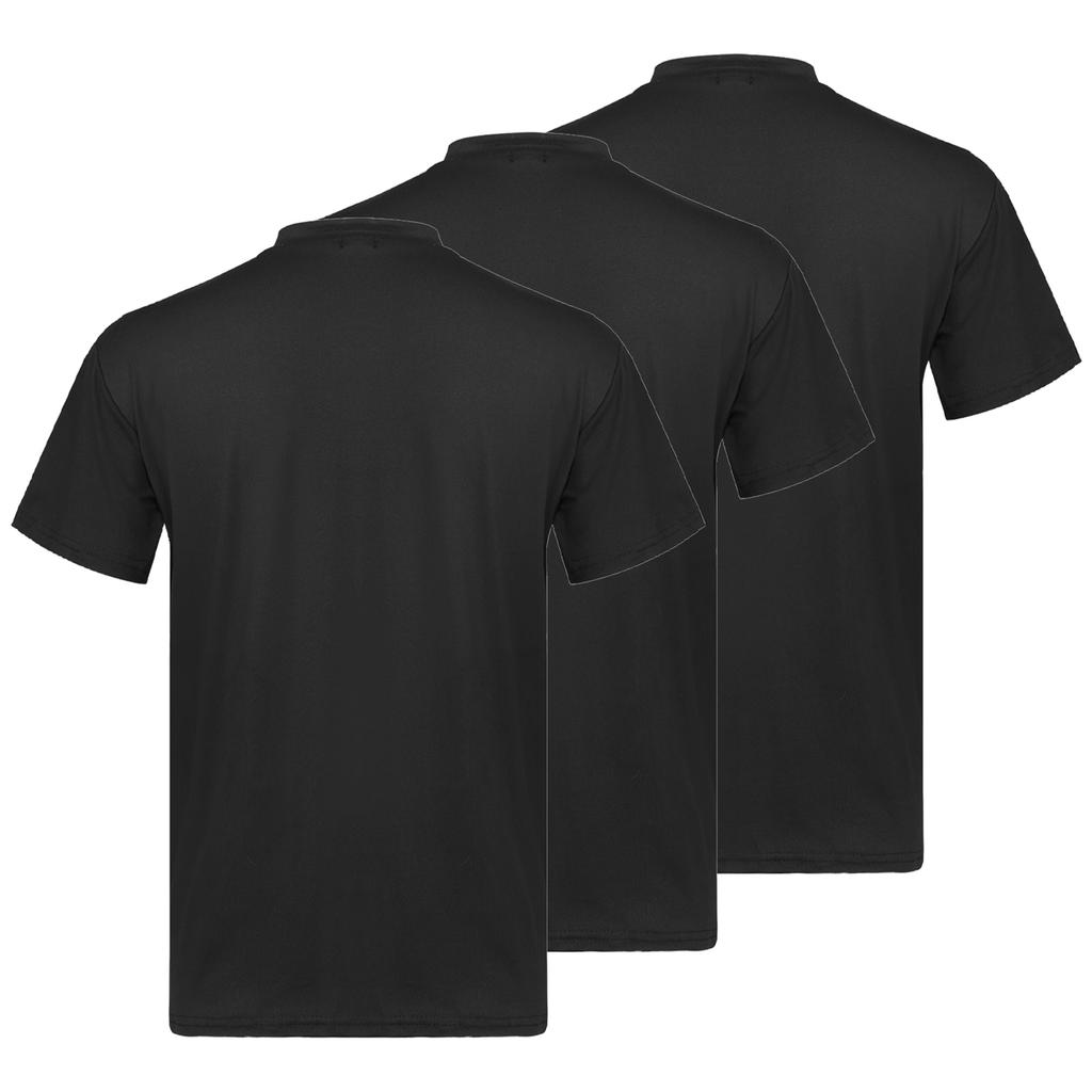 Herren 3-teiliges Mock-Neck Kurzarm-T-Shirt Lässiges einfarbiges Slim-Fit Oberteil Unterhemd Set