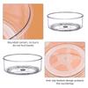 Kitchen Transparent Storage Turntable 12'' and 9'' 2 Pcs Round PET Clear Rotating Turntable Organizing and Storage Boxes for Cabinets Pantry Refriger