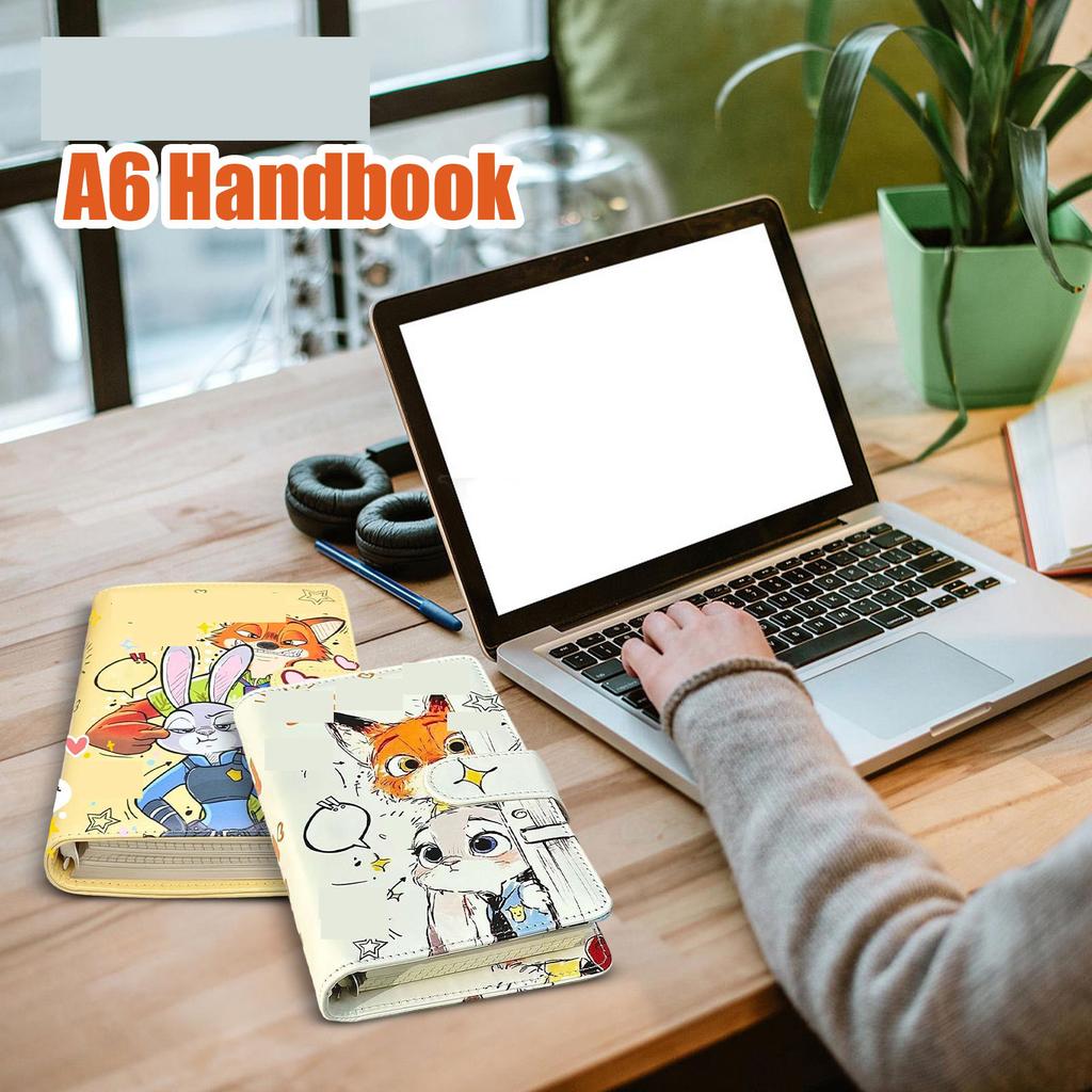 A6 Soft Leather Magnetic Hand-held Notebook For Junior High School Students, High Appearance Level Loose-leaf Notebook