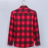 Men 'S 100 %Cotton Casual Plaid Pocket Long Sleeve Slim Brushed Flannel Leisure Styles Tops Shirt