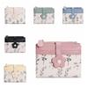 Print Flower Short Wallet Korean Style Folding Card Bag Retro PU Leather Card Holder  Outdoor