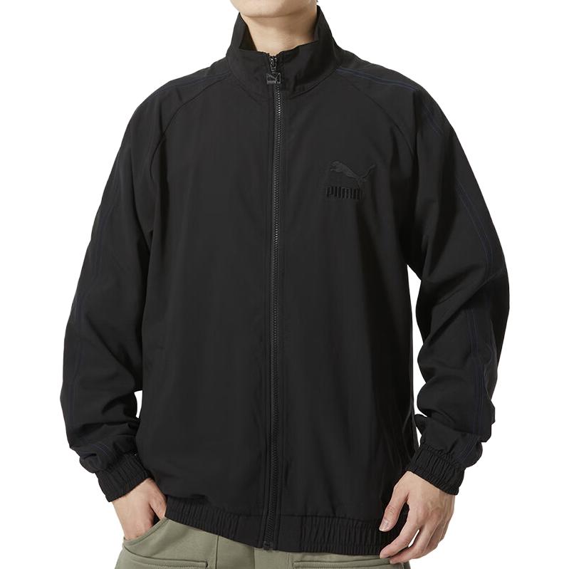 Puma Solid Color Breathable Running Casual Jacket Men Jackets Black 623023-01