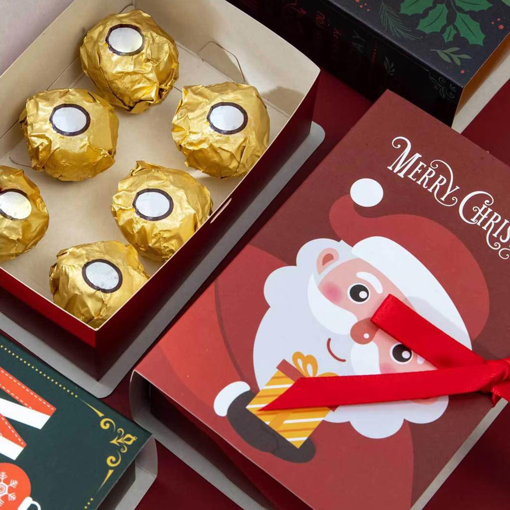 5er-Pack Buchform Frohe Weihnachten Süßigkeitenboxen Weihnachtsmann Geschenkbox Navidad Natal Noel Party Dekoration Lieferungen