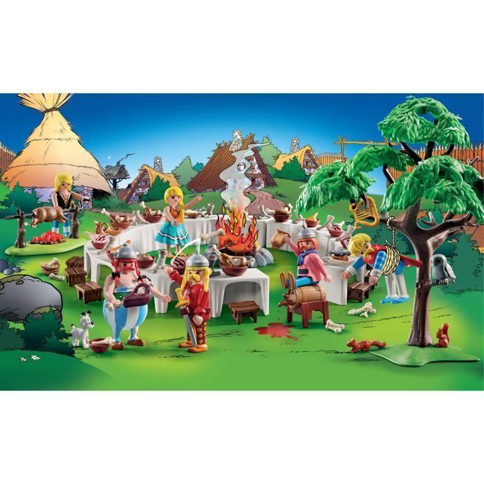 PLAYMOBIL 71827 Le banquet du village et personnage, Astérix, Personnages de la BD Astérix, 159 pièces, Dès 5 ans