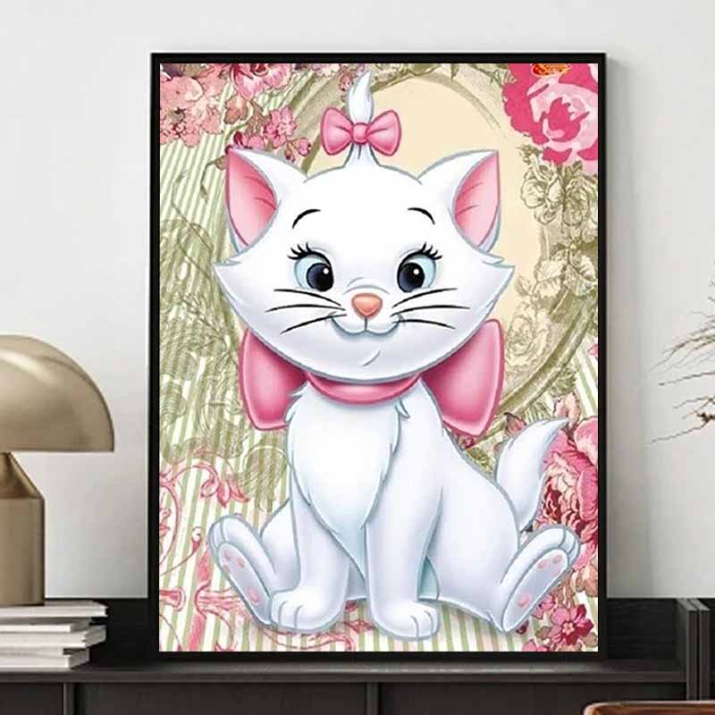 Disney Diamond Painting The Adventures Of The Cat Mary Theme Illustration 5D Cross Stitch Hanging Print 5D Puzzle Mosaic Embroidery Home Decor