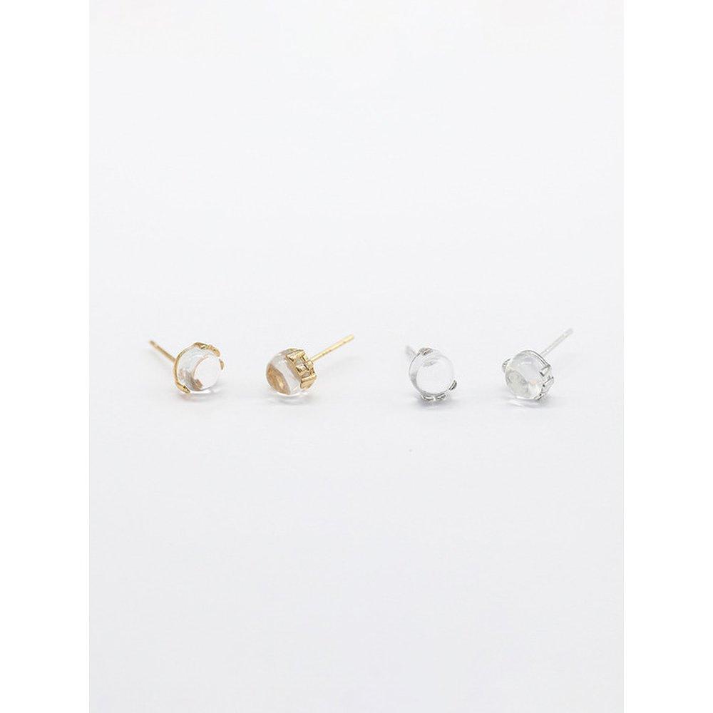 Round agate earrings