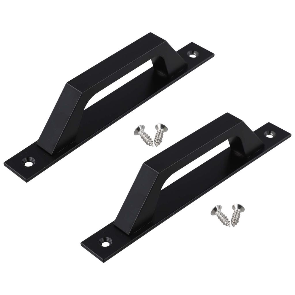 2PCS Sliding Door Pull Handles for Barn Doors Sheds Garages Made from Aluminum Alloy Heavy Duty with Ergonomic Design