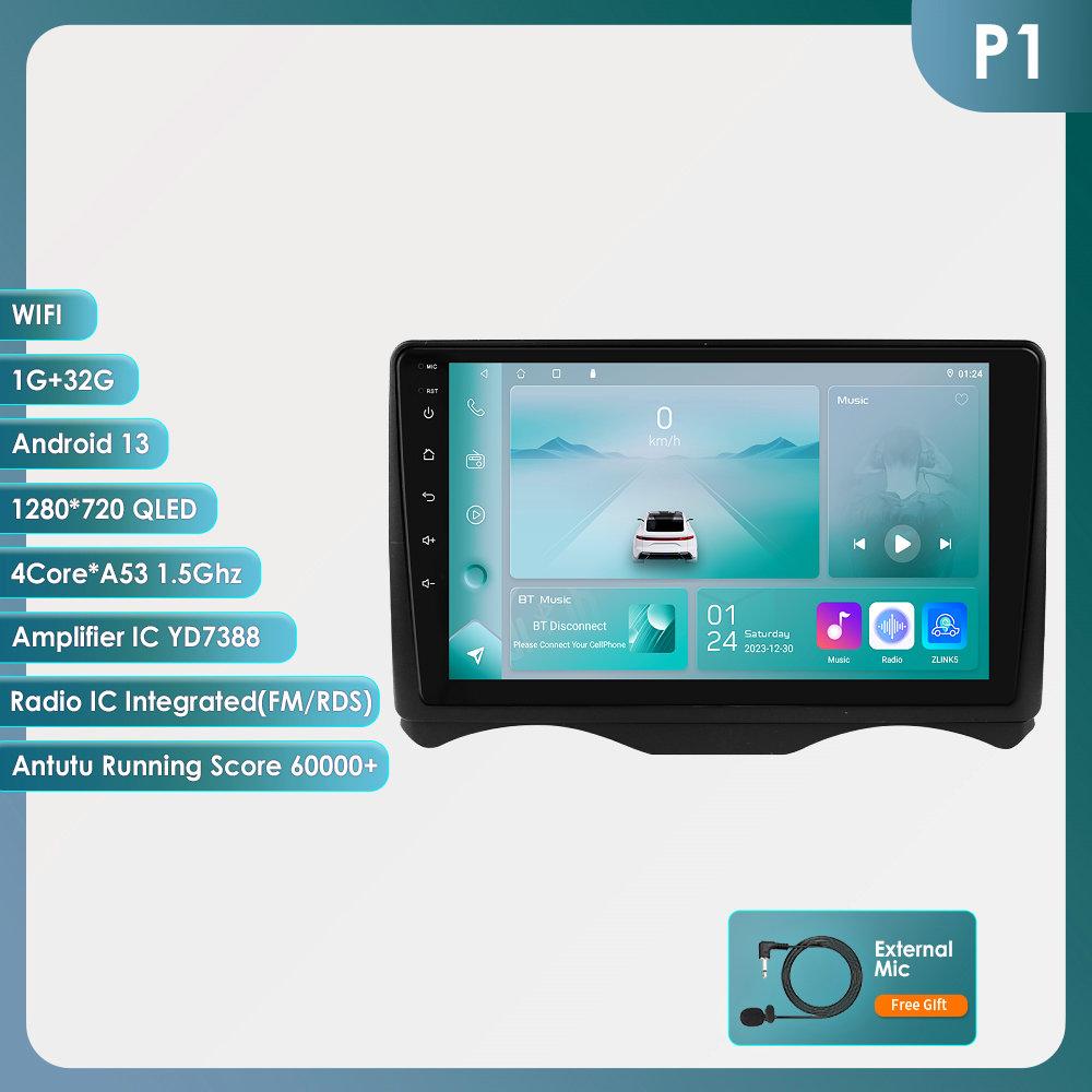 

OSSURET Carplay 4G 2Din Android 13 автомобильное радио для Citroen C2 2002 - 2006 Citroen C3 мультимедийный видеоплеер интеллектуальный экран GPS DSP WIFI Авторадио P1 4Core 1G 32G