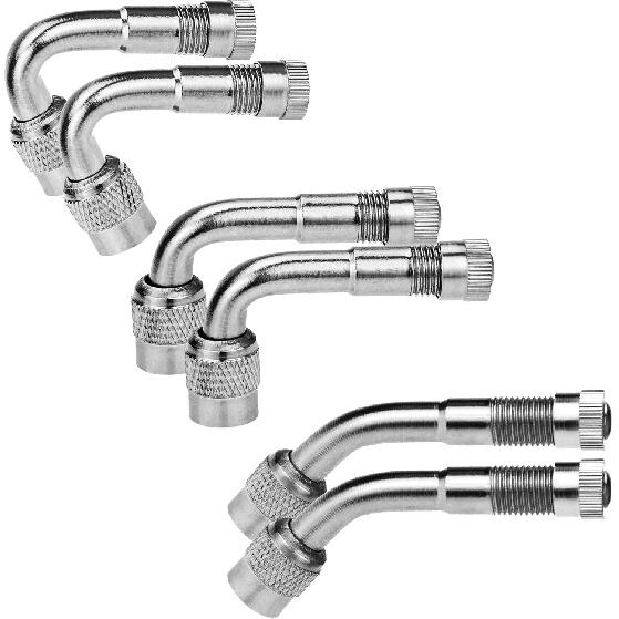 6-Pack Valve Stem Extenders, Mellbree 45 Degree 90 Degree 135 Degree Schrader Tire Valve Extension Compatible For Dual Wheels Passenger Cars, RV,