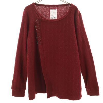 SHAREEF Made In Japan Wool Blend Long Sleeve Sweater 2 Safety Pin Women Used
