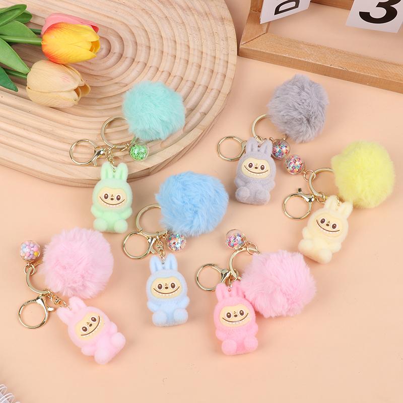 Cartoon Beflockter Schlüsselanhänger Plüschpuppenanhänger Niedliche Plüschpuppe Rucksackanhänger Spielzeug