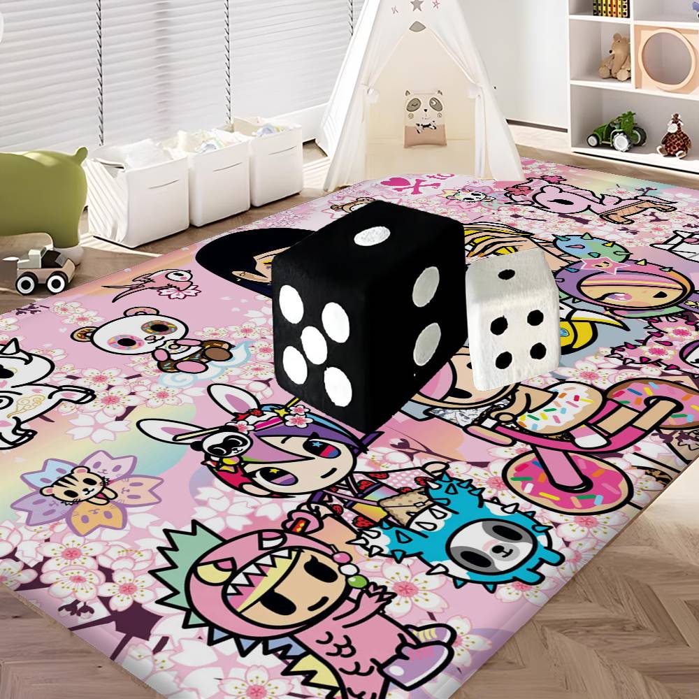 Cartoon T-Tokidoki Kitchen Mat Kids Room Bedroom Decoration Balcony Anti-Slip Doormat Living Room Alfombra