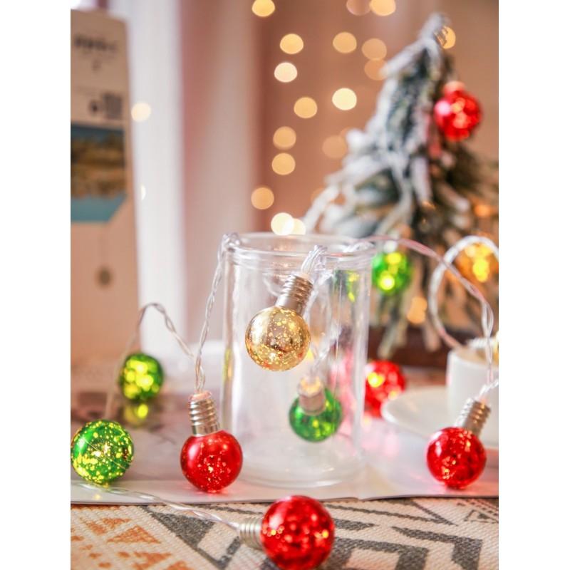 LED Christmas Decorative Light String With Santa Claus Snowman Figures USB Powered Tree Home Party Holiday Decoration