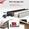 Cable Management Under Desk Channel Cable Raceway Cord Hider Desk Cable Tray No Drilling for Home Office Wire Organizer 40cm PVC