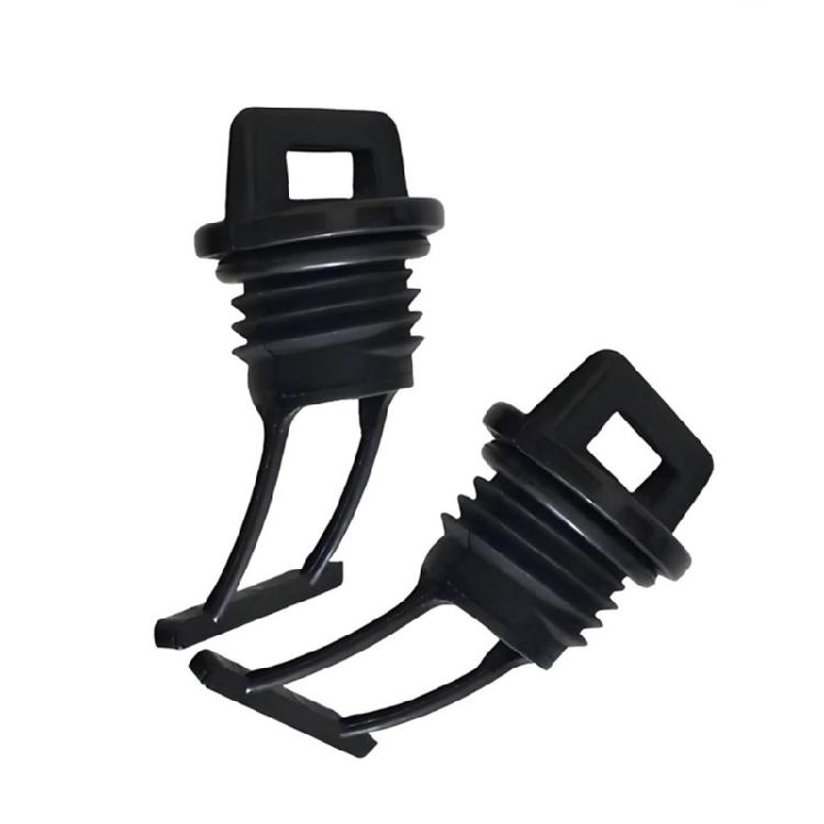 Schwarzes Kunststoff-Rumpfablassstopfen-Kit, Kajak-Kanu-Boot-Ablaufstopfen Ersatzzubehör Bootsablassstopfen