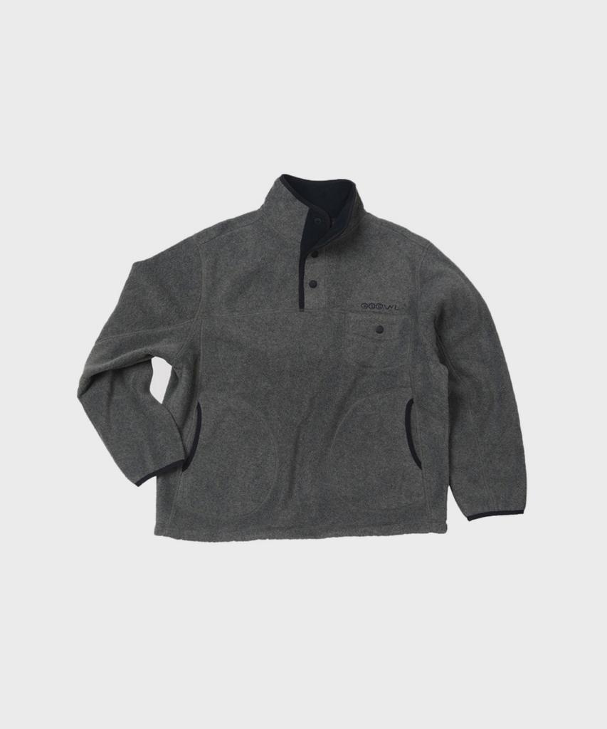 OOOWL Fleece Anorak Logo Grey