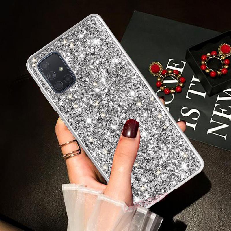 Bling Glitter Sequins Case For Samsung Galaxy S20 Ultra S10 S9 S8 A51 A71 A41 A81 A91 A50 A70 A30 A40 A20 A10 A30S A6 A7 A8 Note 20 10 Plus Soft Cover