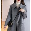 Women Red Wool Coat Winter Fashion Slim Single Breasted High Quality Trench Outerwear